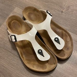 Birkenstock size 39 white patron leather sandals